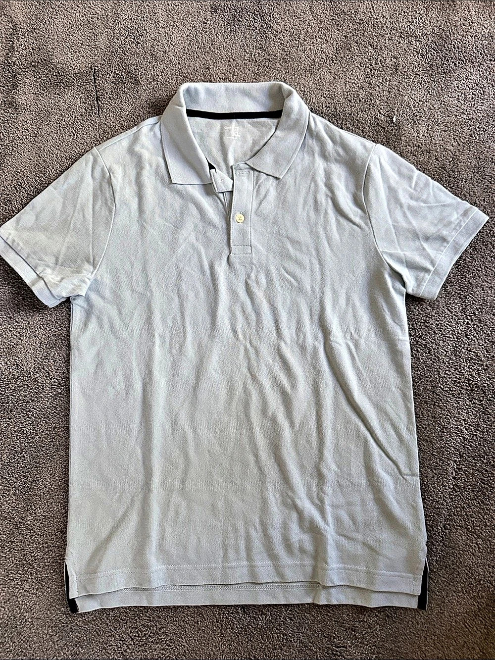 Gap All Day Pique Polo Shirt Men's Cotton Polo White Medium